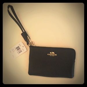 NWT Black Coach Wristlet